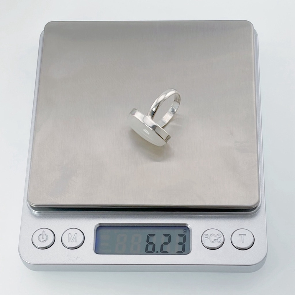 Rainbow Moonstone Ring Size 7 Pure Sterling Silver 925 Oval Boho New - Picture 12 of 12